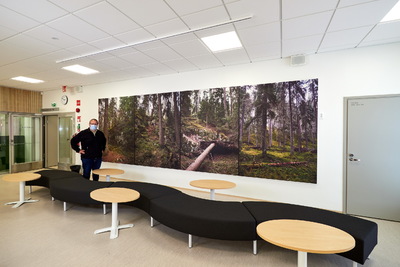 Nature Photos Of Jouko Lehto Are Used As Wall-art At Myllyhaka School, Nokia.